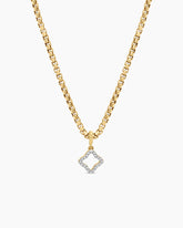 Quatrefoil Amulet in 18K Yellow Gold with Diamonds, 11mm